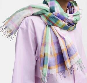 NEW EPICE linen blend scarf in menthe